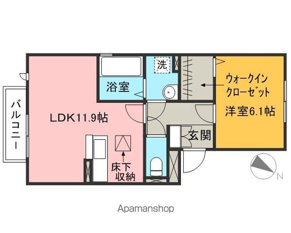 シャトレー明神(1LDK/1階)の間取り写真