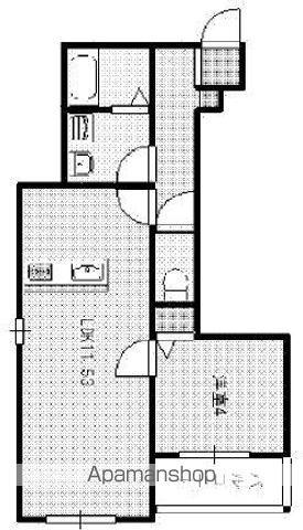アドバンス箱崎東(1LDK/3階)の間取り写真