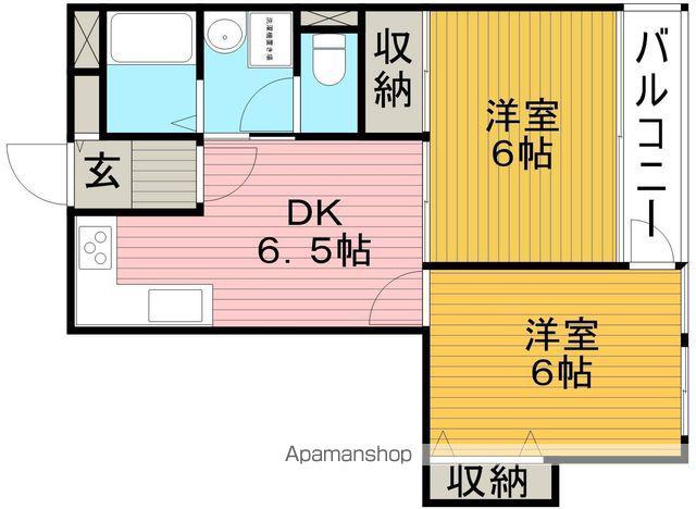 エドケンベルトピア豊中Ⅰ(2DK/4階)の間取り写真