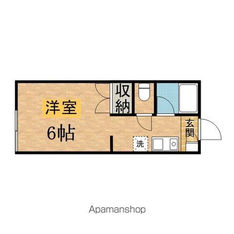 エステル堀之内(ワンルーム/1階)の間取り写真