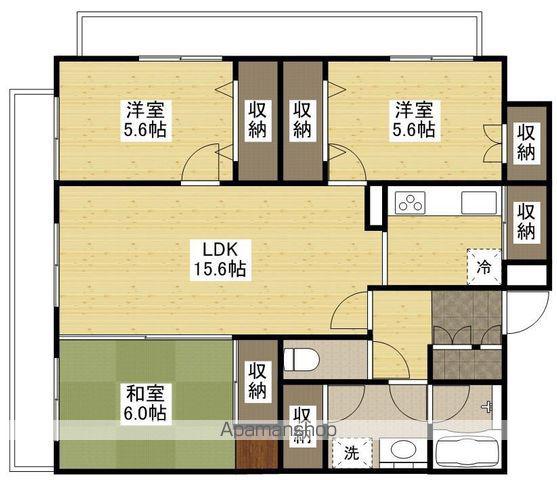 トレゾア西原(3LDK/2階)の間取り写真