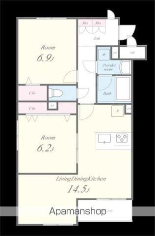 THEIOS FILIA(2LDK/2階)の間取り写真