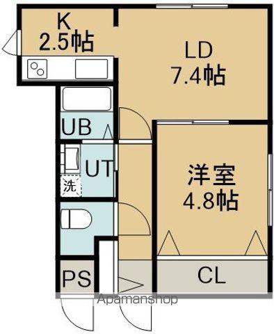 アリエーテ本町(1LDK/1階)の間取り写真
