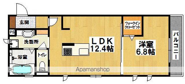 ムーラン ア ヴァン B棟(1LDK/3階)の間取り写真