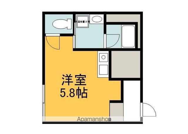 NOKOⅡ(ワンルーム/4階)の間取り写真