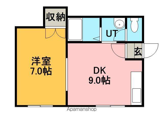サンコート星置Ⅱ(1DK/2階)の間取り写真
