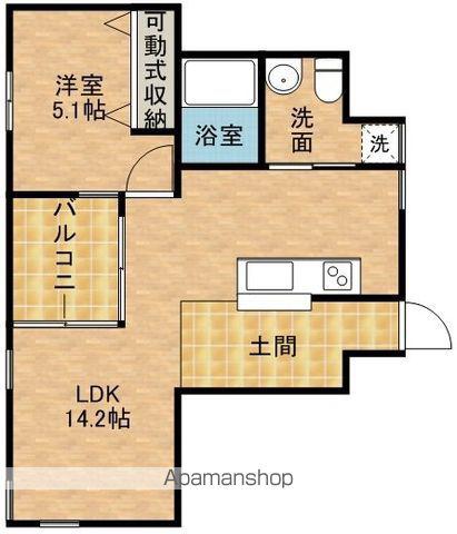 VILLA COZY(1LDK/4階)の間取り写真