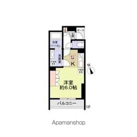 フォレストメゾン覚王山南(ワンルーム/1階)の間取り写真