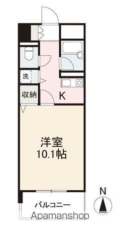 エンスエニョ21ビル(1K/4階)の間取り写真