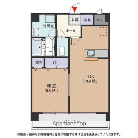 デュオ・ルミエール(1LDK/2階)の間取り写真