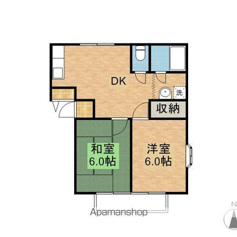 エルヴィーナ宮津台(2DK/1階)の間取り写真