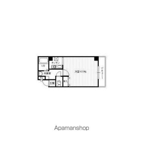 西本番町マンション(1K/3階)の間取り写真