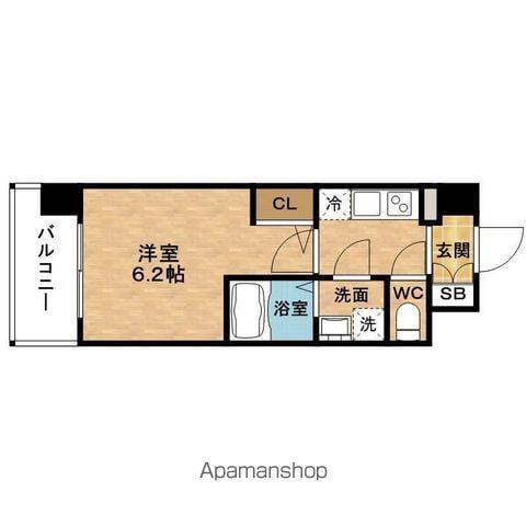 ESLEADUMEDAGRACE(1K/11階)の間取り写真
