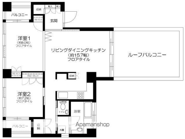 CERES(2LDK/8階)の間取り写真