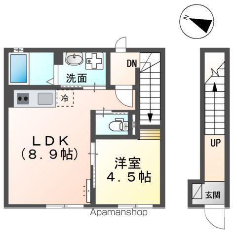 サンクリスタルⅡ(1LDK/2階)の間取り写真