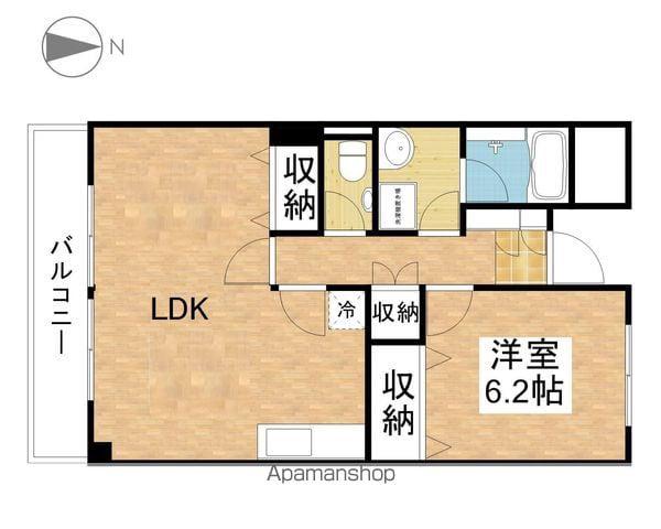 谷万成プリーモ(1LDK/3階)の間取り写真