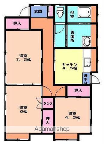 東北新幹線 一ノ関駅 バス乗車時間:24分 下黒沢バス停で下車 徒歩24分 1階建 築51年(3K)の間取り写真