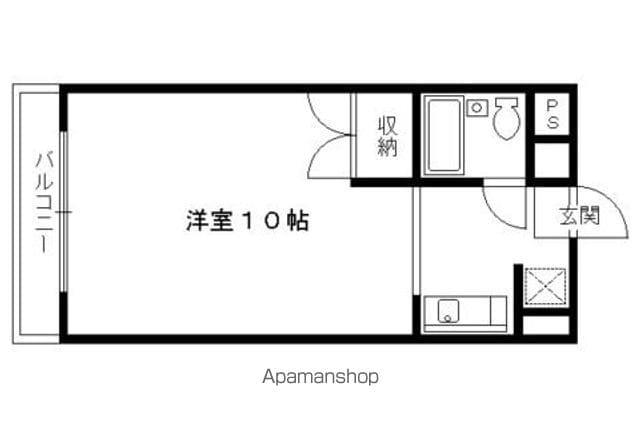 紫野西藤ノ森町マンション(1K/2階)の間取り写真