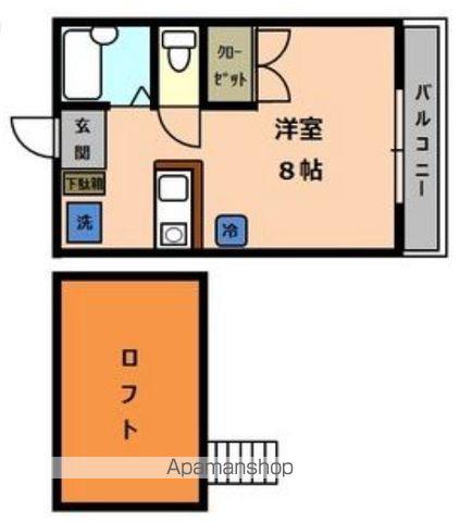 モンソレイユ日吉台(ワンルーム/1階)の間取り写真