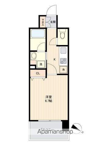 LIVECASA仙台長町(1K/8階)の間取り写真