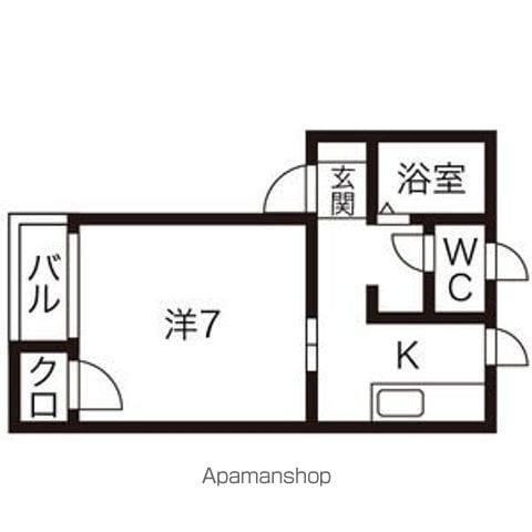 ノーヴァ(1K/1階)の間取り写真