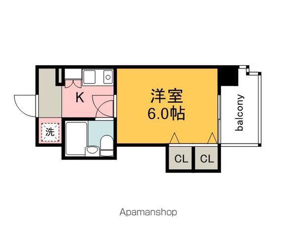 ダイアパレス比治山公園(1K/11階)の間取り写真