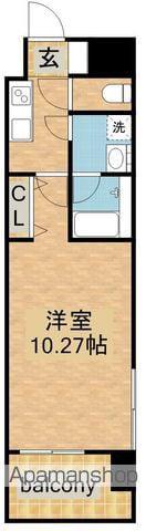レジデンシア今池(1K/10階)の間取り写真