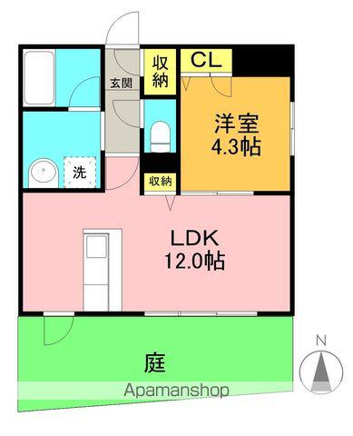 IS GIFUEKIMAE(1LDK/1階)の間取り写真