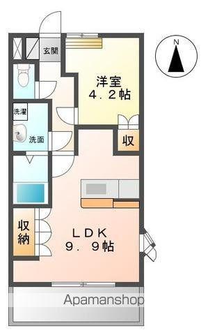 ファインパストラルⅡ(1LDK/1階)の間取り写真
