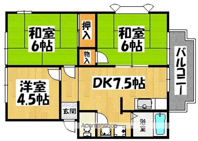 サンシティー新長曽根(3DK/2階)の間取り写真