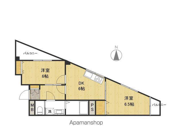 豊栄狛江マンション(2DK/2階)の間取り写真