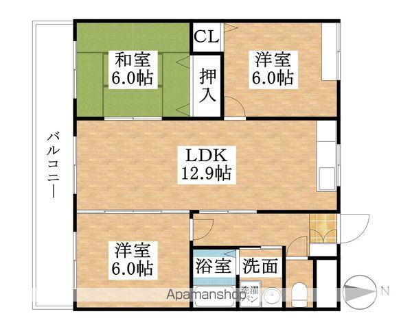 セントルピナス(3LDK/2階)の間取り写真