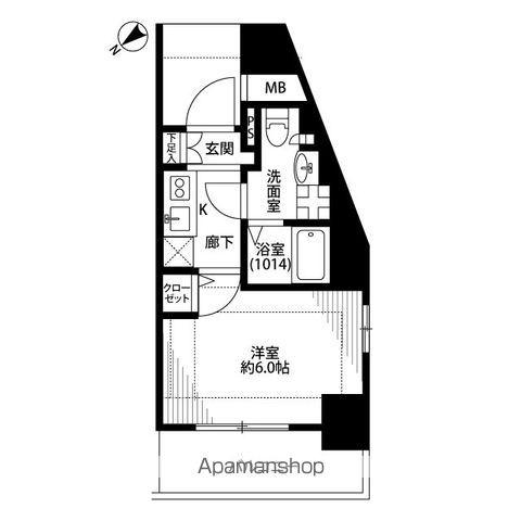 プレール・ドゥーク目白(1K/2階)の間取り写真