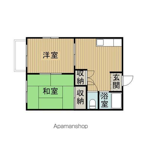 ラ・コリンベルデ(2DK/2階)の間取り写真