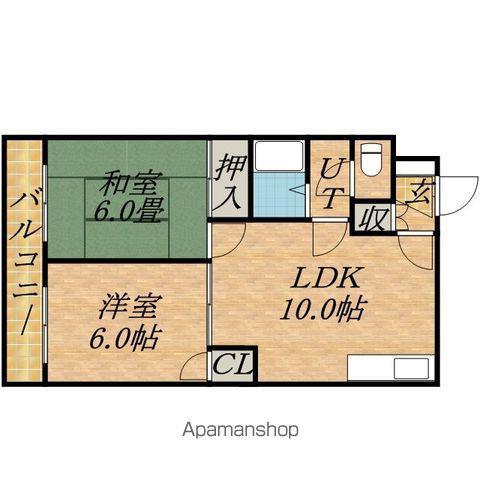 メゾン北16条(2LDK/2階)の間取り写真