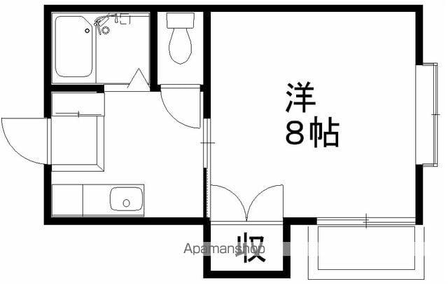 サンステージ砂山(1K/2階)の間取り写真