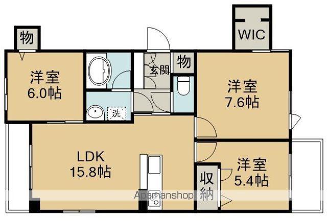 グランプレイス川越(3LDK/4階)の間取り写真