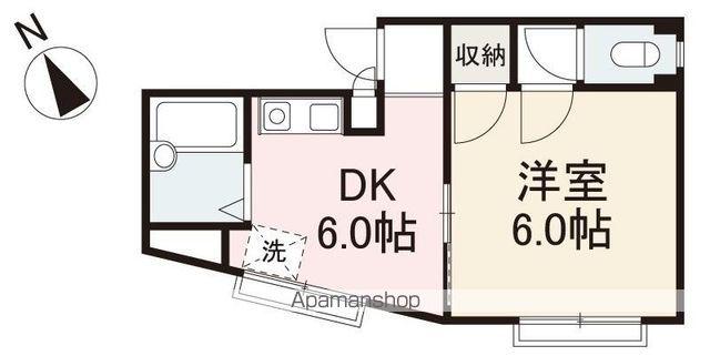 ヴィラオグラ(1DK/2階)の間取り写真