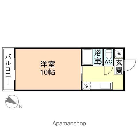 シャロン呉羽(1K/2階)の間取り写真
