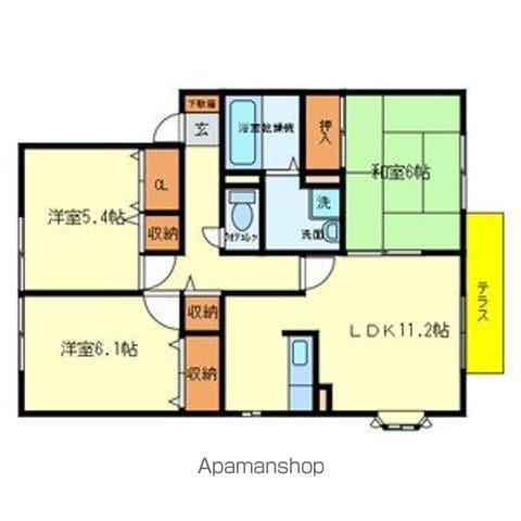 セジュール藤原(3LDK/1階)の間取り写真