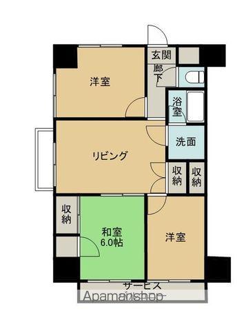 ロイヤルコーポ茂木(3DK/5階)の間取り写真