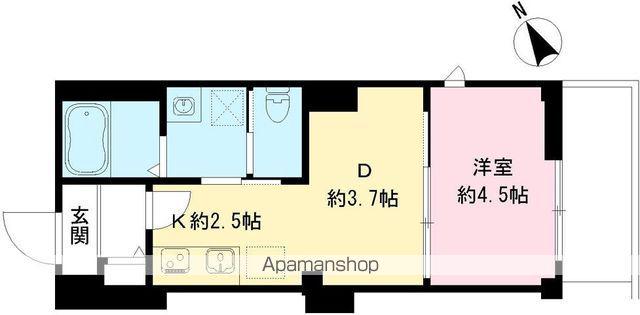つむぎの杜 西荻みなみ(1DK/1階)の間取り写真
