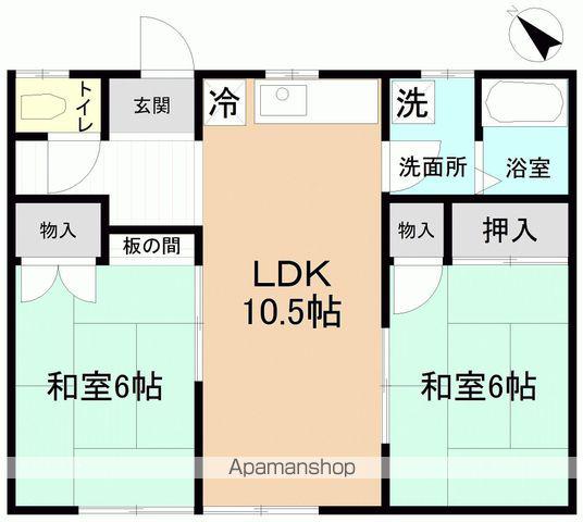 コーポオーガスト(2LDK/1階)の間取り写真