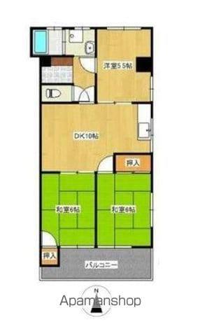 ドルフィン春日(3DK/1階)の間取り写真