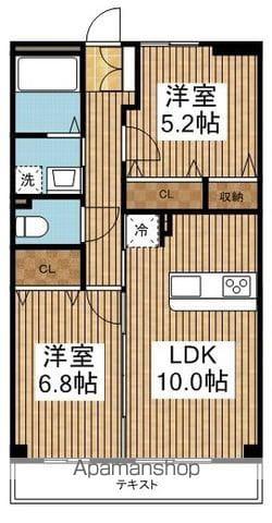 フォレスト6(2LDK/3階)の間取り写真