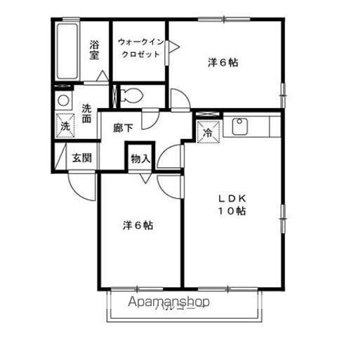 リビングタウン将監ABCDE(2LDK/2階)の間取り写真