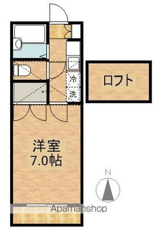KOHSHIN SOH(1K/2階)の間取り写真