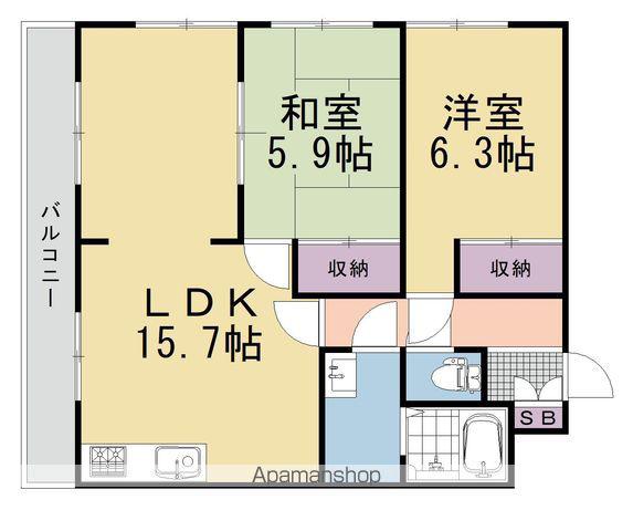 GOODMANSION(2LDK/2階)の間取り写真