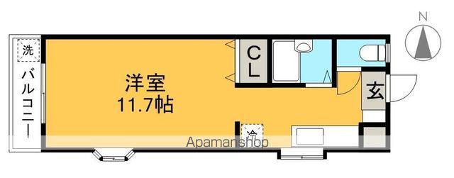 ユニバーシティハウス(ワンルーム/3階)の間取り写真