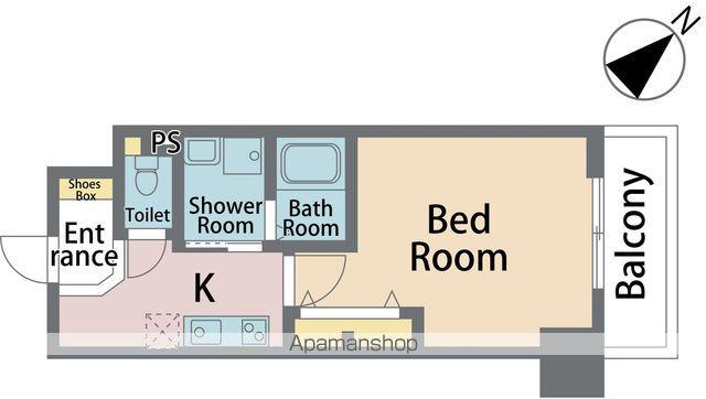 K-クレスト西新町(1K/8階)の間取り写真